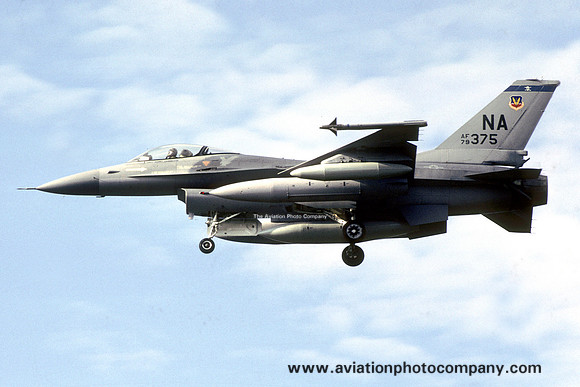 USAF 474th Tactical Fighter Wing 428th Tactical Fighter Squadron GD F-16A Fighting Falcon 79-0375/NA (1987)