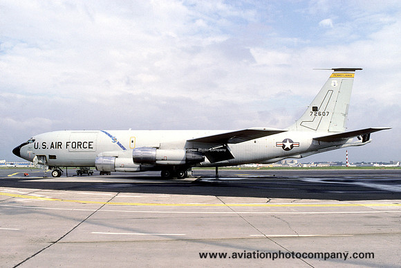 USAF Pennsylvania Air National Guard 147th Air Refueling Squadron Boeing KC-135E Stratotanker 57-2607 at Rhein Main (1987)