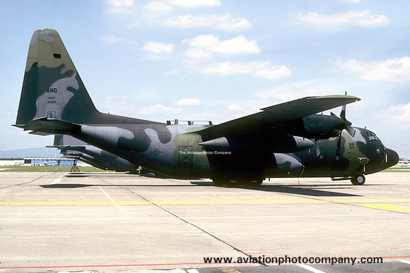 USAF Delaware ANG 142nd Tactical Airlift Squadron Lockheed C-130H Herucles 84-0207 at Rhein Main (1987)