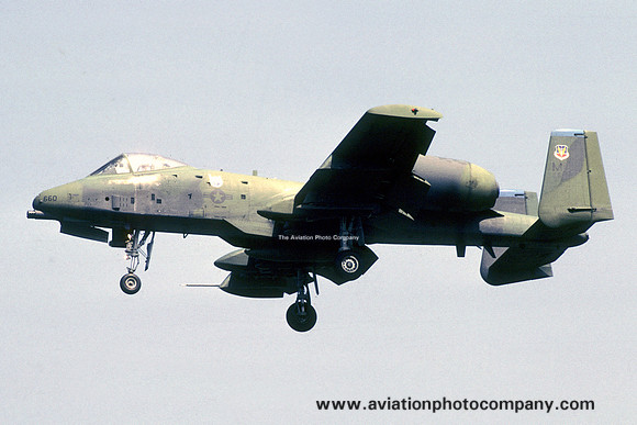 USAF 354th Tactical Fighter Wing 355th Tactical Fighter Squadron Fairchild A-10A Thunderbolt 82-0660/MB (1987)