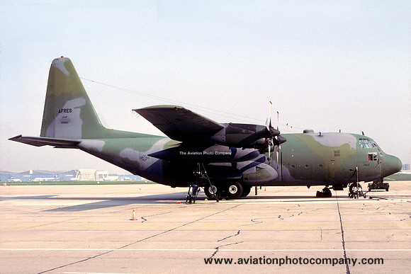 USAF AFREs 357th Tactical Airlift Squadron Lockheed C-130E Hercules 63-7822 at Rhein Main (1987)