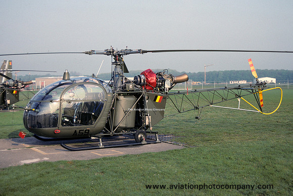 Belgian Army 16 Sml Sud Alouette II A59 (1990)