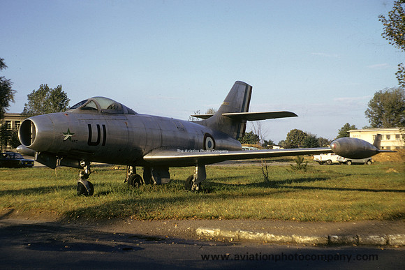 French Air Force Dassault MD450 Ouragan 187 displayed at Tours-St.Symphorien (1972)