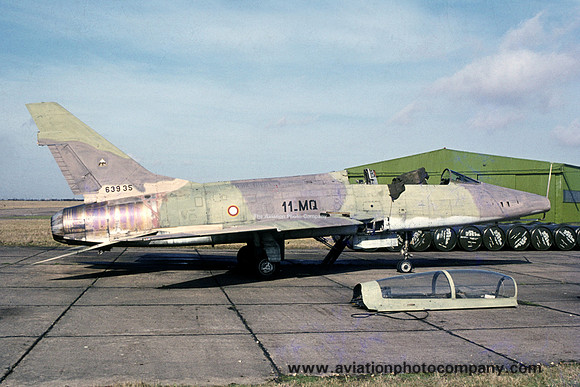French Air Force North American F-100F Super Sabre 63935/11-MQ stored at RAF Sculthorpe (1977)