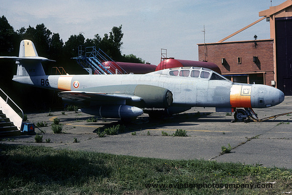 French Air Force Gloster Meteor NF.11 NF11-8 preserved at the Toulouse Museum (1990)