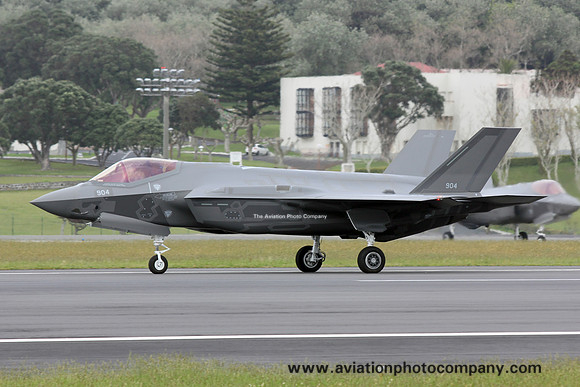 Israeli Air Force Lockheed F-35I Adir 904 at Lajes (2017)