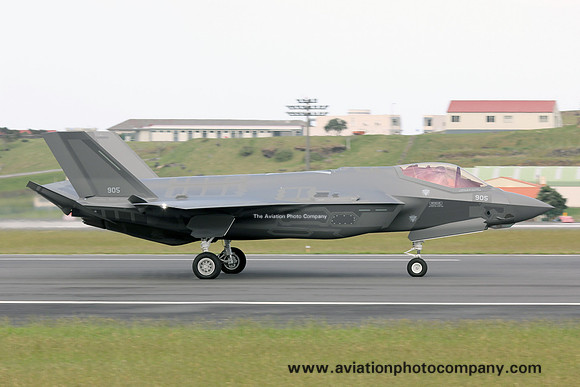 Israeli Air Force Lockheed F-35I Adir 905 at Lajes (2017)