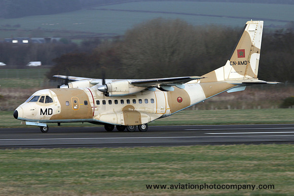 Moroccan Air Force CASA CN.235M-100 CN-AMD at Prestwick (2017)