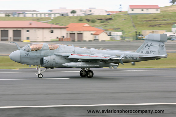 US Marines VMAQ-2 Grumman EA-6B Prowler 163526/CY-79 at Lajes (2017)