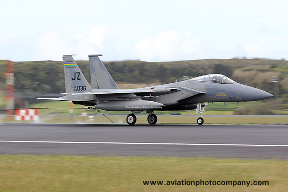 USAF Louisiana Air National Guard 122nd Fighter Squadron McDonnell Douglas F-15C Eagle 83-0036/JZ at Lajes (2017)