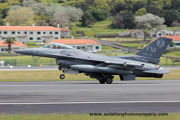 USAF AFRC 93rd Fighter Squadron GD F-16C Fighting Falcon 85-1438/FM at Lajes (2017)