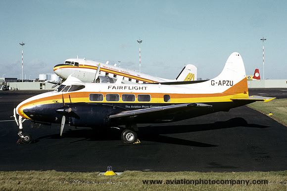 Fairflight De Havilland DH.104 Dove 5 G-APZU at Newcastle (1974)