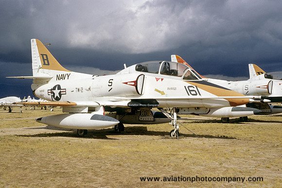 US Navy TW-2 Douglas TA-4J Skyhawk 158117/B-161 at AMARC Davis Monthan (2000)