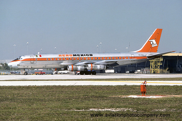 Aeromexico Douglas DC-8-51 XA-SIA at Miami IAP (1978)