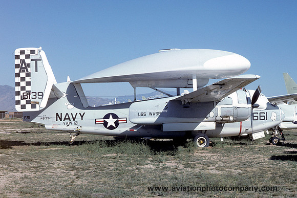 US Navy VAW-121 Grumman E-1B Tracer 148139 at MASDC Davis Monthan (1975)