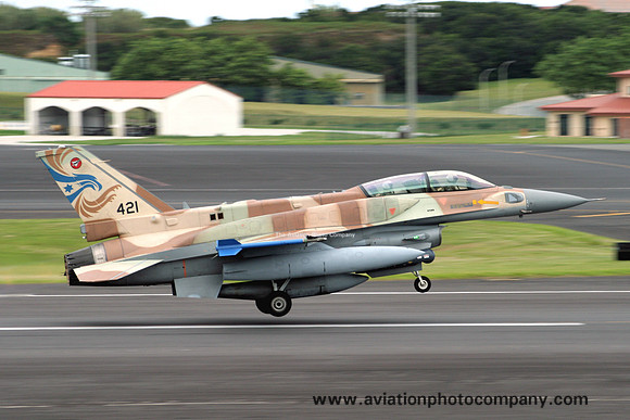 Israeli Defense Forces Lockheed F-16I 421 at Lajes (2009)