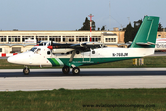 DHC-6-310 Twin Otter N768JM at Malta Luqa IAP (2008)