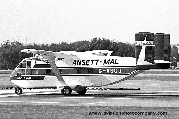 Ansett MAL Short Skyvan G-ASCO at Farnborough (1966)