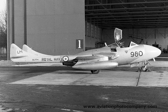 Royal Navy Lossiemouth Station Flight De Havilland Sea Vampire T.22 XG774/LM980
