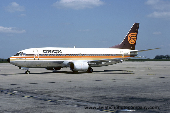 Orion Airways Boeing 737-3T5 G-BLKC at East Midlands (1985)