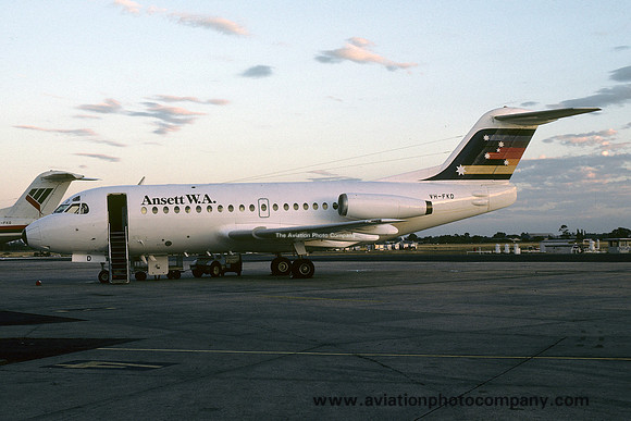 Ansett Airlines WA Fokker F-28-1000 Fellowship VH-FKD (1984)