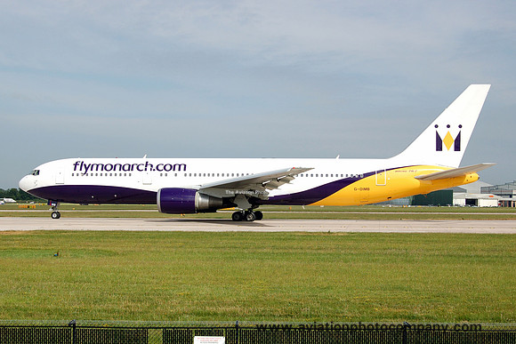 Monarch Airlines Boeing 767-3KER G-DIMB at Manchester (2006)