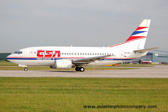 CSA Czech Airlines Boeing 737-5H6 OK-XGV at Manchester (2006)