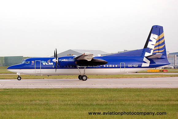 VLM Airlines Fokker 50 OO-VLV at Manchester (2006)