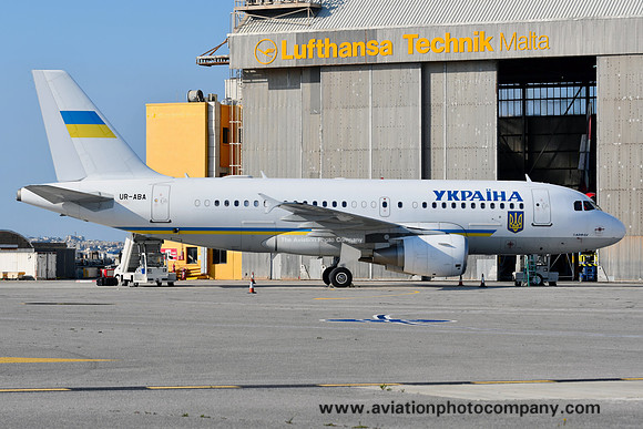 Ukrainian Government Airbus A319-115 ACJ UR-ABA at Malta Luqa (2017)