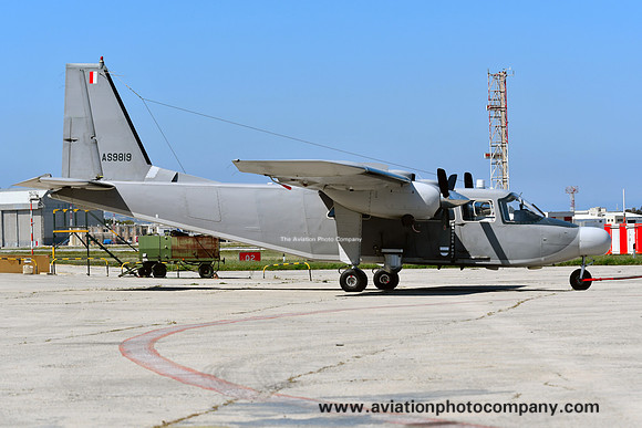 Armed Forces of Malta Britten Norman BN-2T-26 Islander AS9819 at Malta Luqa (2017)