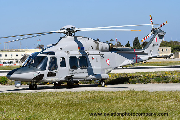 Armed Forces of Malta AgustaWestland AW-139 AS1630 at Malta Luqa (2017(