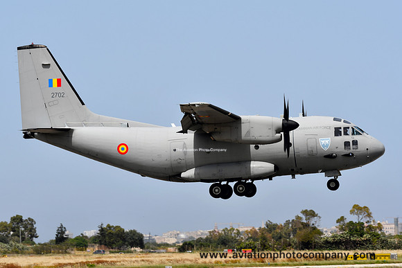 Romanian Air Force Alenia C-27J 2702 at Malta Luqa (2017)