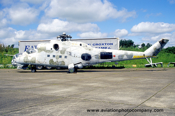 Ex Russian Air Force Mil Mi-24 Hind 75415 at North Weald (2007)
