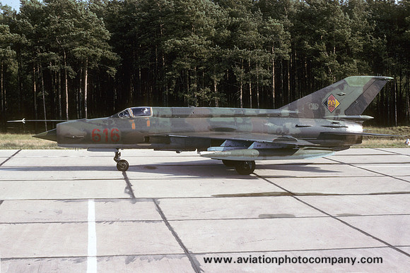 East German Air Force TAFS87 Mikoyan MiG-21M 616 (1990)