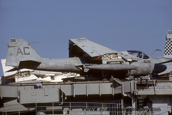 US Navy VA-75 Grumman A-6E Intruder 162196/AC-506 on board John F. Kennedy (1988)