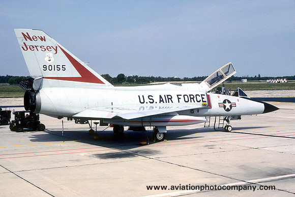 USAF New Jersey Air National Guard 119th Fighter Interceptor Squadron Convair F-106B Delta Dart 59-0155 (1987)