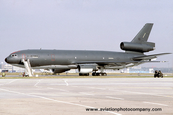 USAF 68th Air Refueling Wing McDonnell Douglas KC-10A Extender 87-0121 at Rhein Main (1988)