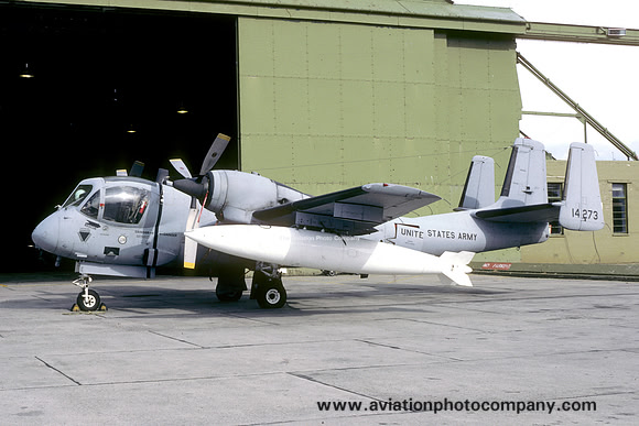 US Army Grumman OV-1D Mohawk 64-14273 at RAF Lossiemouth (1988)