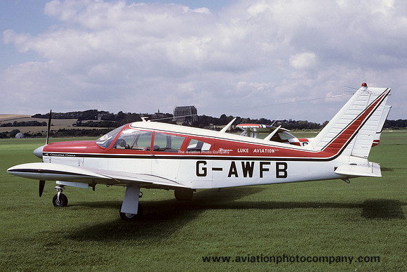 Luke Aviation Ltd Piper PA-28R-180 Cherokee Arrow G-AWFB at Shoreham (1985)