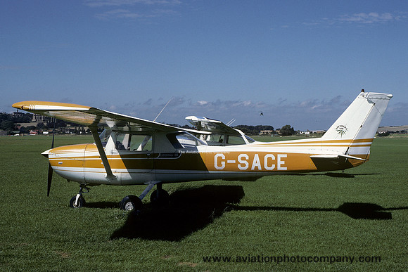 Southern Air Reims/Cessna F150L G-SACE at Shoreham (1985)