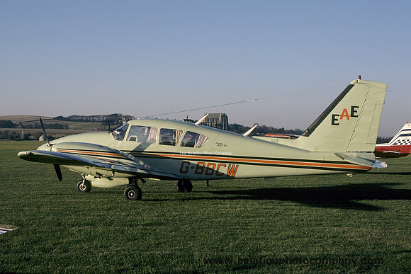 Eastern Air Executive Ltd Piper PA-23-250 Aztec E G-BBCW at Shoreham (1985)