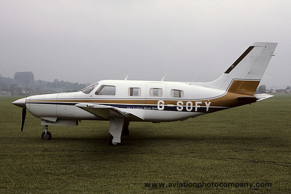Piper PA-46-310P Malibu G-SOFY at Shoreham (1986)