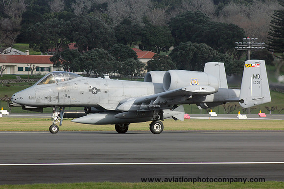 USAF Maryland Air National Guard 104th Fighter Squadron Fairchild A-10C Thnderbolt 78-0705/MD at Lajes (2017)