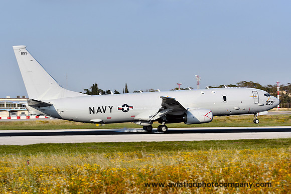 US Navy Boeing P-8A Poseidon 16855 at Malta Luqa IAP (2017)