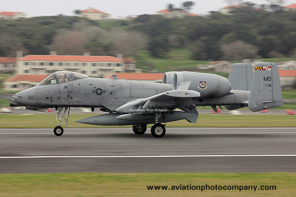 USAF Maryland Air National Guard 104th Fighter Squadron Fairchild A-10C Thunderbolt 78-0718/MD at Lajes (2017)