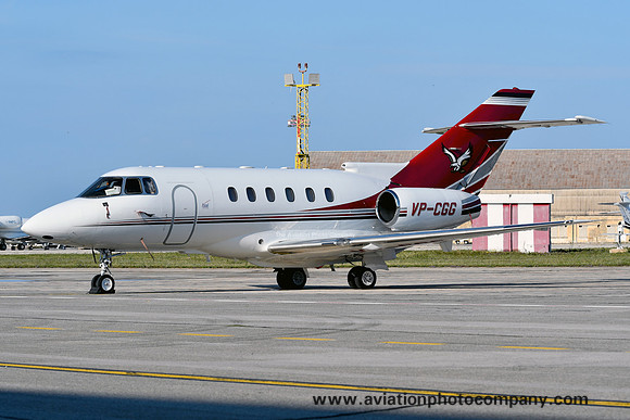 Titan Aviation Hawker 800XP VP-CGG at Malta Luqa (2017)