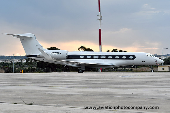 Gulfstream G650 N515KA at Malta Luqa IAP (2017)