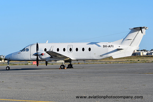 Medavia Beech 1900D 9H-AFI at Malta Luqa IAP (2017)