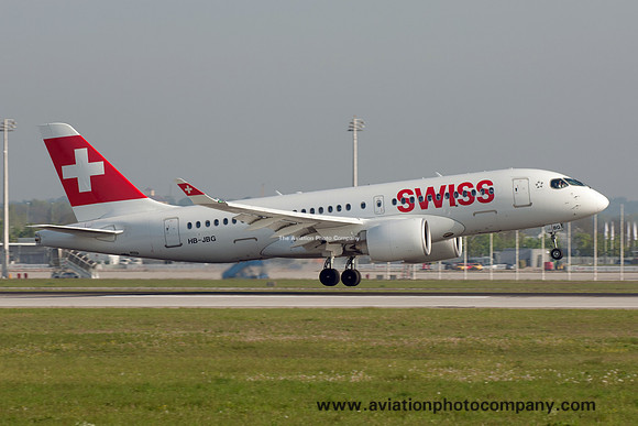 Swiss International Airlines Bombardier CS-100 HB-JBG at Munich (2017)