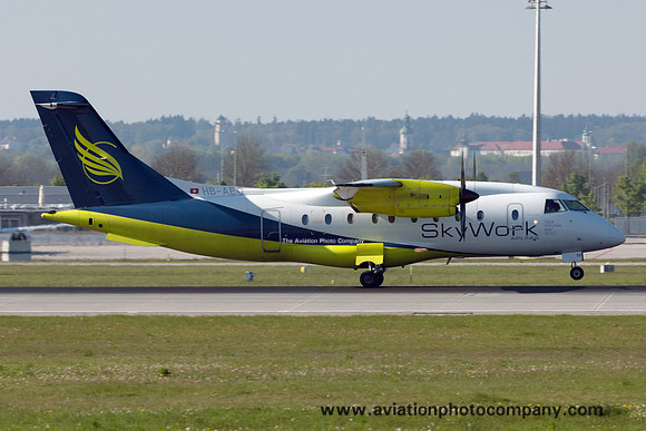 Skywork Airlines Dornier Do328-110 HB-AEO at Munich (2017)